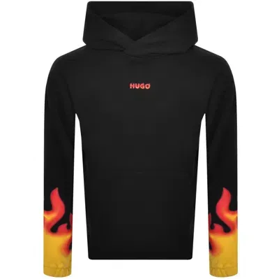 Hugo Droma Logo Hoodie Black