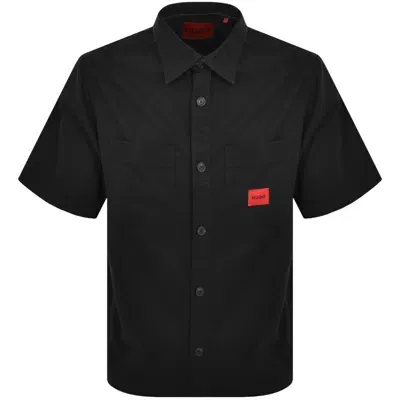 Hugo Eratino Short Sleeve Overshirt Black