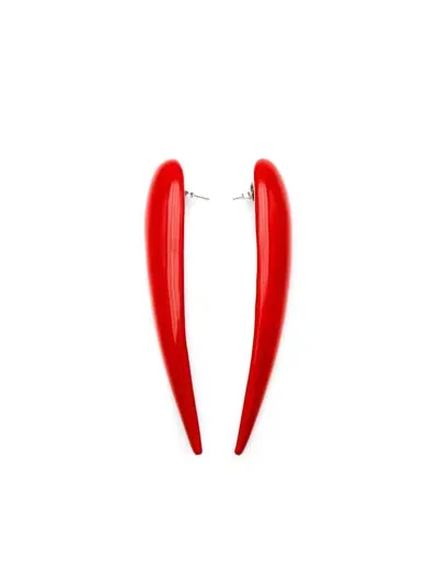 Hugo Kreit Nail Earrings In Red