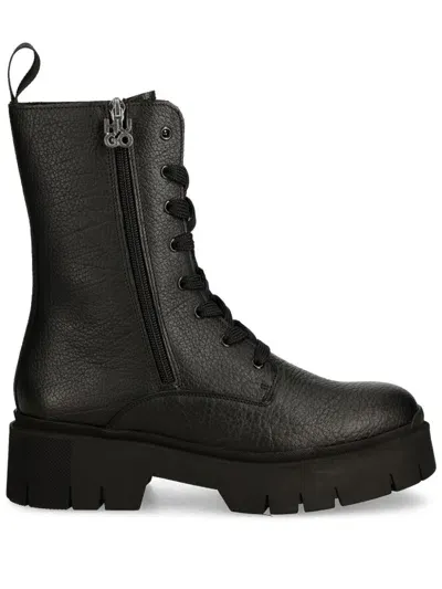 Hugo Leather Boots In Black