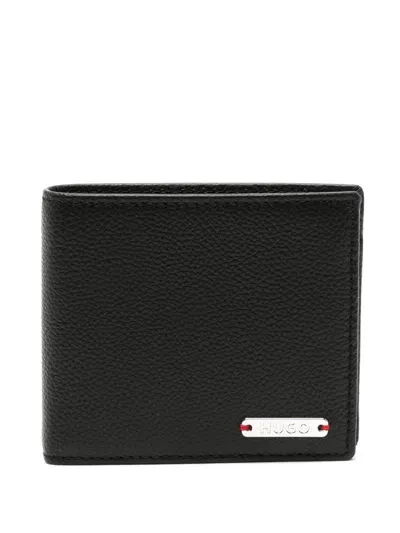 Hugo Logo-plaque Wallet In 黑色