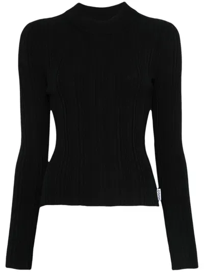 Hugo Ribbed Sweater In Black