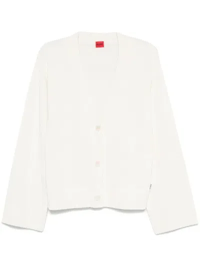 Hugo V-neck Cardigan In White