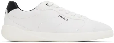 Hugo White Cupsole Sneakers In 100-white