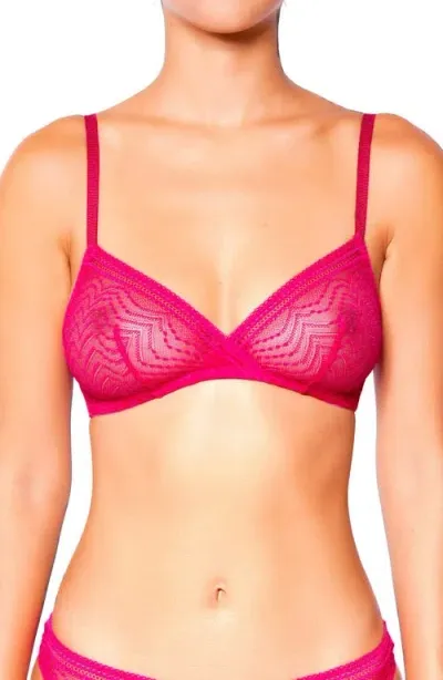 Huit Eclantante Lace Bra In Fuchsia