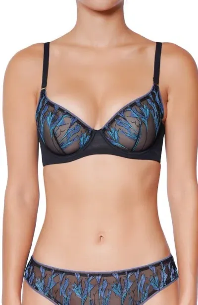 Huit Moonlight Underwire Bra In Floral Blue