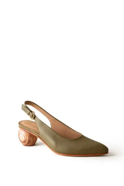 Huma Blanco Canela Slingback Pump In Olive