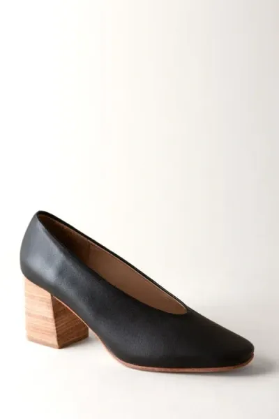 Huma Blanco Salvador Block Heel Pump In Coal