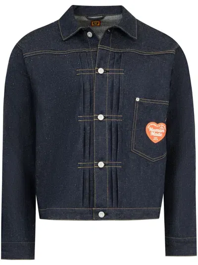 Human Made Buttoned Denim Jacket In Blue