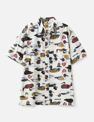 Human Made Duck Short Sleeve Shirt In White