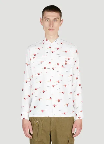 Human Made Flamingo Shirt In White