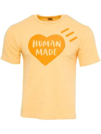 Human Made Logo-print T-shirt In Orange