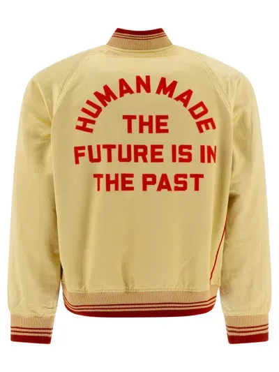 Human Made "stadium" Bomber Jacket In Yellow