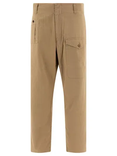 Human Made Straight-leg Cargo Trousers In Beige