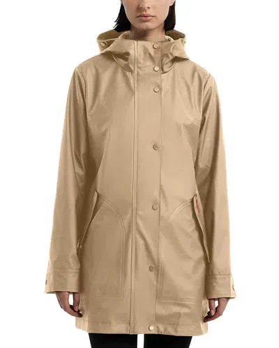 Hunter Acacia Rubberized Rain Jacket In British Tan