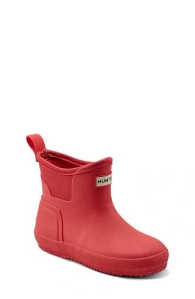 Hunter Kids' Original Waterproof Chelsea Rain Boot In  Red/ Red