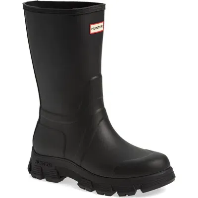 Hunter Micah Lug Sole Waterproof Rain Boot In Black