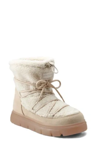 Hunter Misty Waterproof Snow Bootie In Natural/beige