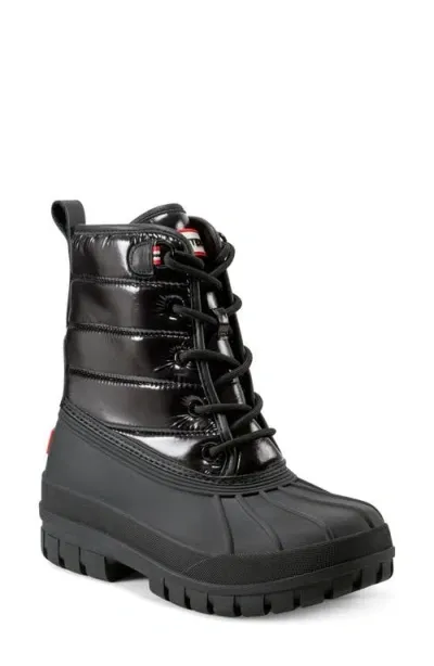 Hunter Stanly Insulated Waterproof Duck Boot In Black