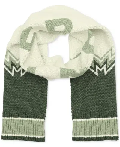 Hunter Women's Fair Isle Ribbed-trim Scarf In Green Mult