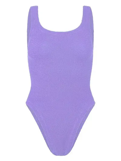 Hunza G Purple Crinkle Swimsuit