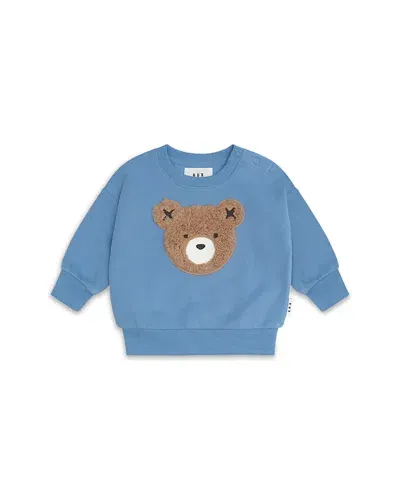 Huxbaby Boys' Furry Hux Sweatshirt - Baby, Little Kid In Bright Blue