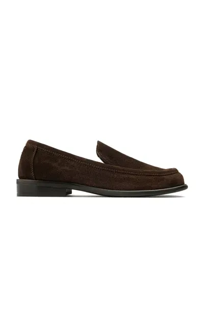 Hvoya Bowie Suede Loafers In Brown