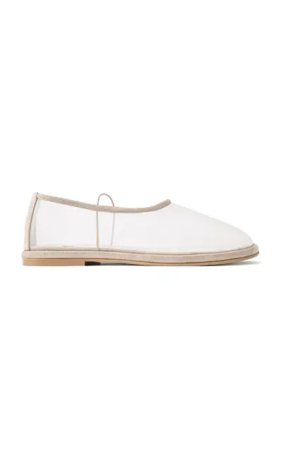 Hvoya Satie Mesh Ballet Flats In White