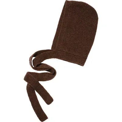 Hyer Goods Upcycled Alpaca Wool Tie Balaclava In Chocolate Brown