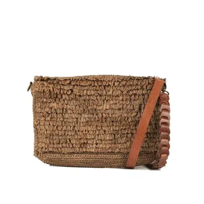 Ibeliv Hafa Bag In Dark Tea Raffia In Brown