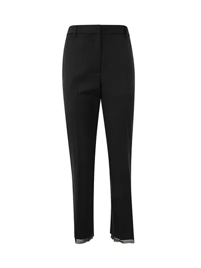 Ibrigu Flared Emobroidered Trousers In Black