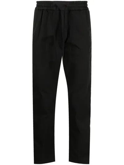 Iceberg Elasticated-waist Cotton-blend Track Trousers In Black