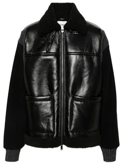 Iceberg Faux-leather Jacket In Black