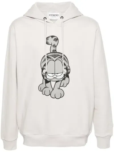 Iceberg Garfield-print Hoodie In White