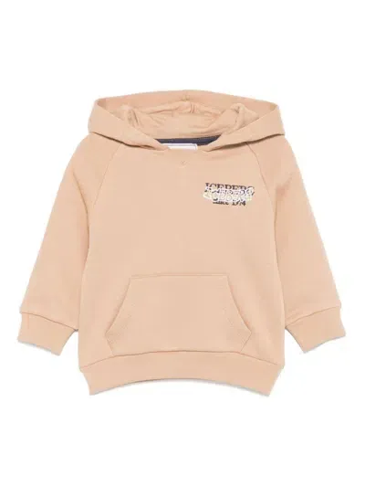 Iceberg Babies' Logo-embroidered Hoodie In Brown