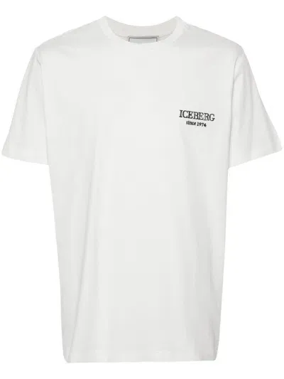 Iceberg Logo-embroidered T-shirt In White