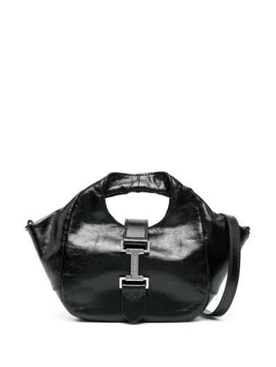 Iceberg Logo-print Cross Body Bag In Black