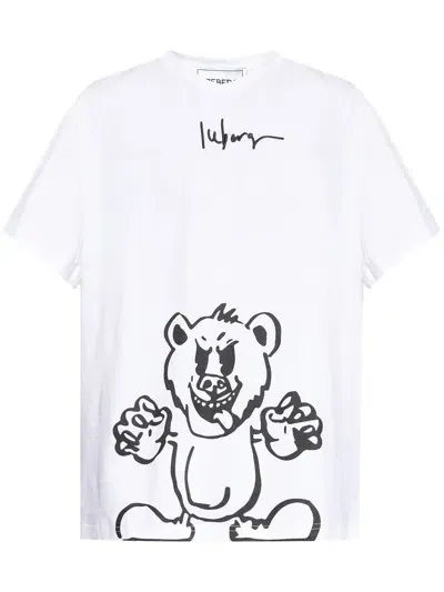 Iceberg Bear Print T-shirt In White