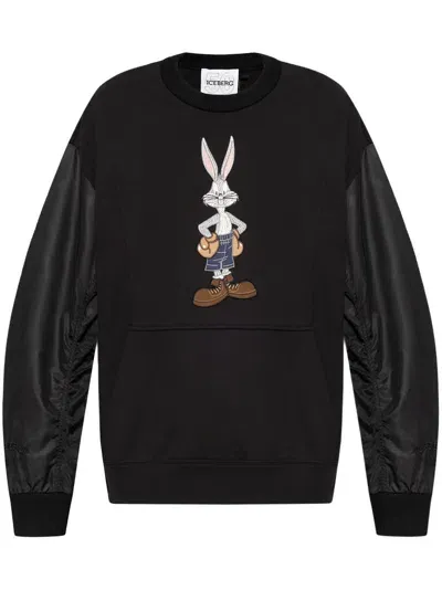 Iceberg X Looney Tunes Sweatshirt In Black