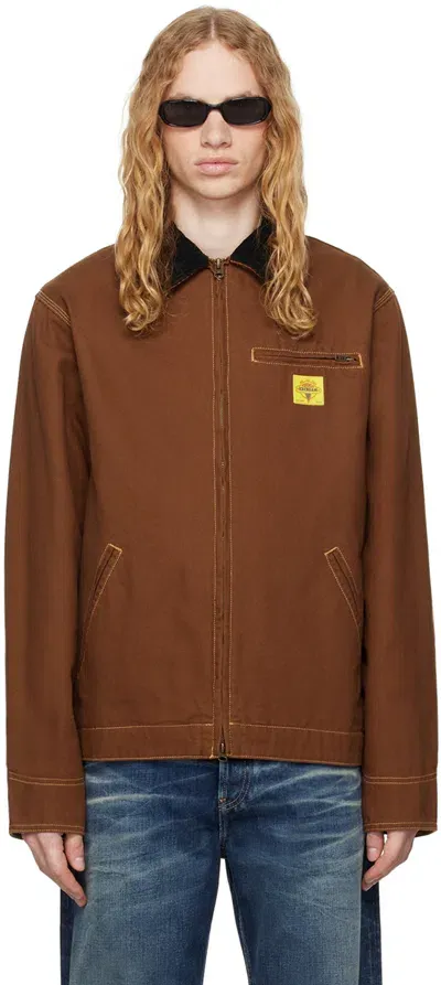 Icecream Brown Canvas Lined Work Jacket