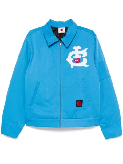 Icecream Logo-patch Padded Jacket In Blue