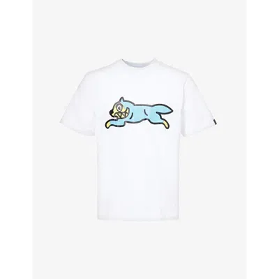 Icecream Mens White Running Dog Branded-print Cotton-jersey T-shirt