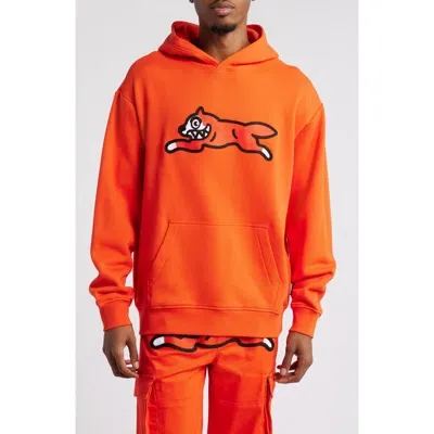 Icecream Running Dog Appliqué Hoodie In Spicy Orange