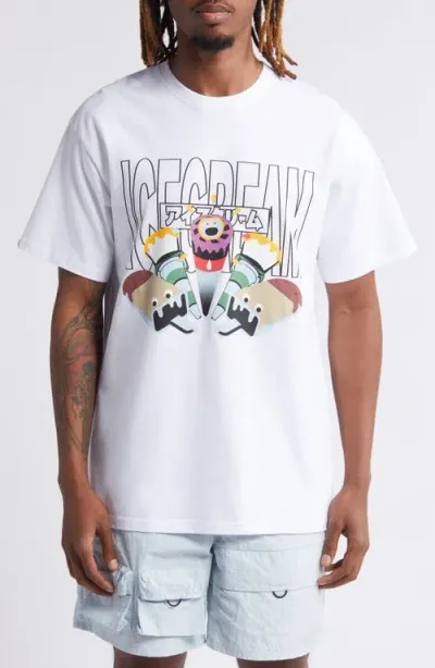 Icecream The Gang Graphic T-shirt In White