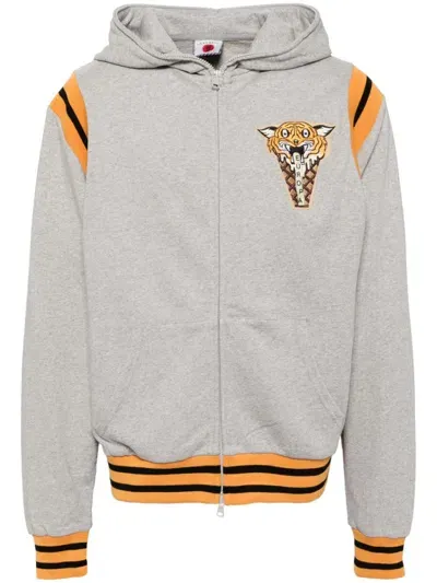 Icecream Tiger Hooded Jacket In Grey