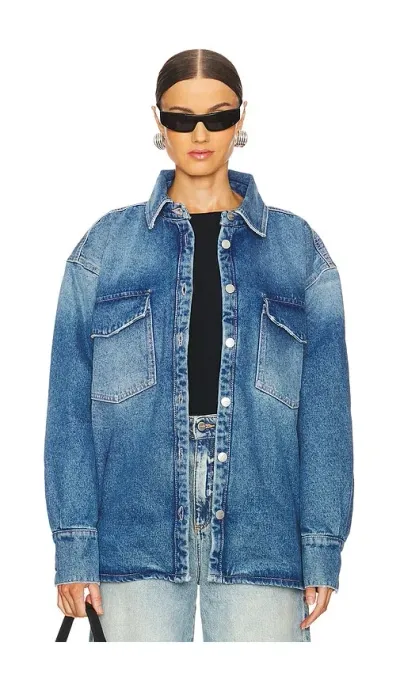 Icon Denim Noa Eco Overshirt In Denim Medium