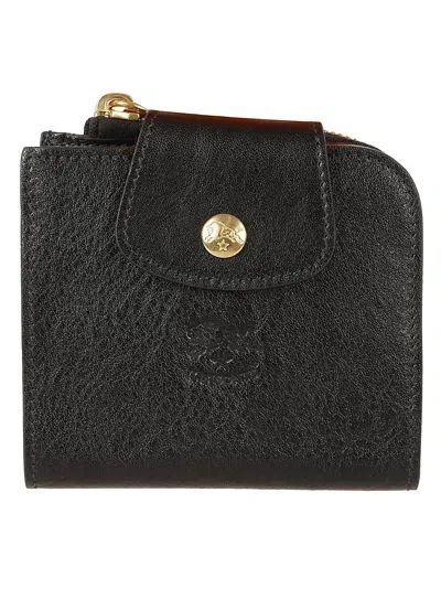 Il Bisonte Acero Medium Wallet In Black