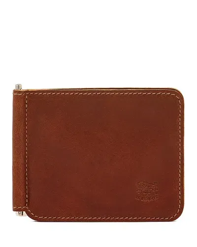 Il Bisonte Galileo Bi Fold With Money Clip In Seppia