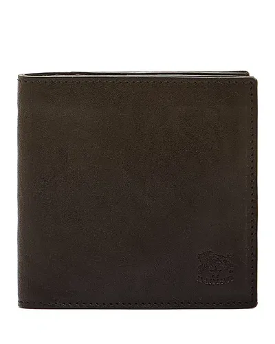 Il Bisonte Galileo Compact Bi Fold Wallet In Black