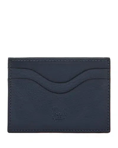 Il Bisonte Salina Leather Card Case In Blue